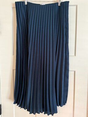 Dark teal pleated skirt XL